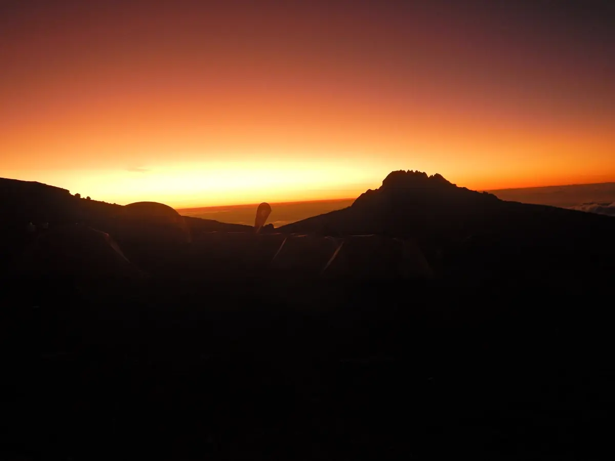 Sunrise behind Mawenzi