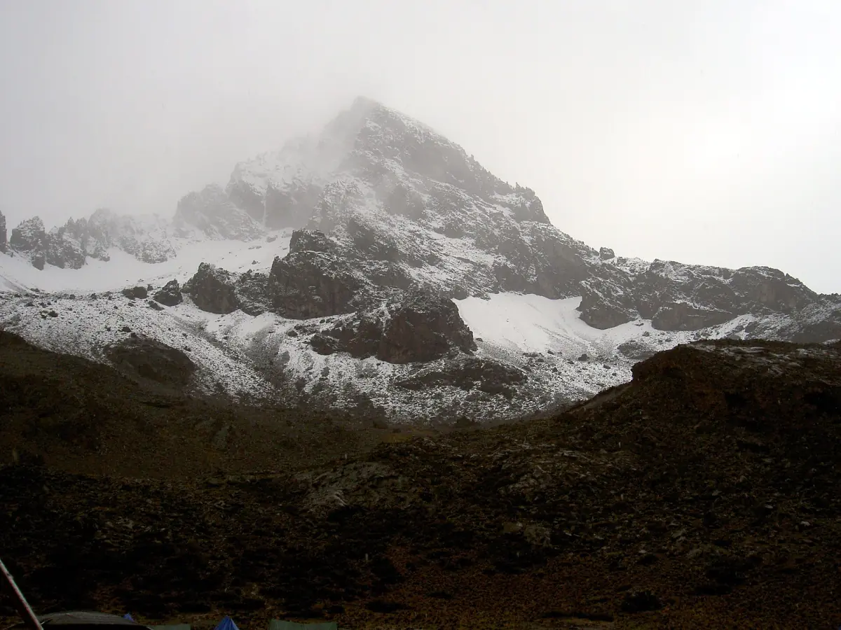 Mawenzi with fresh snow