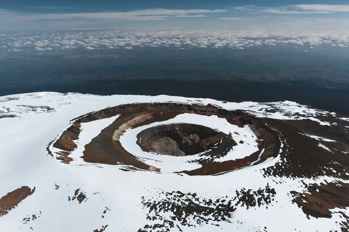 The Reusch Crater inside Kibo